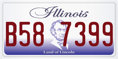 IL license plate B587399