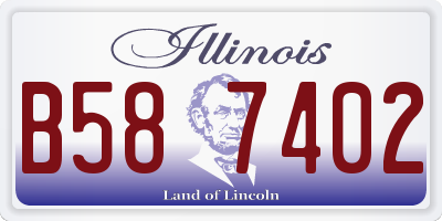 IL license plate B587402