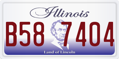 IL license plate B587404
