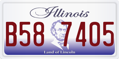 IL license plate B587405