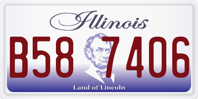 IL license plate B587406
