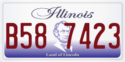 IL license plate B587423