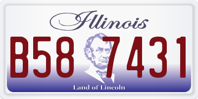 IL license plate B587431