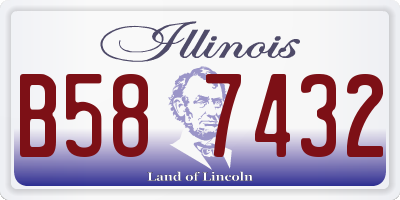 IL license plate B587432