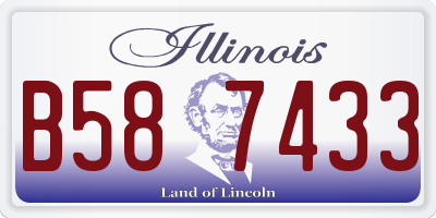 IL license plate B587433