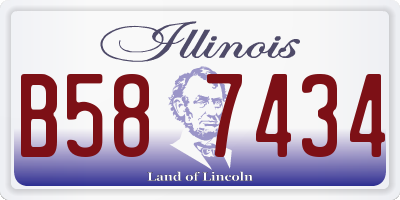 IL license plate B587434