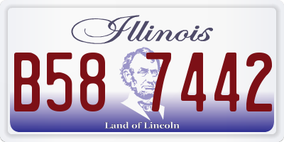 IL license plate B587442