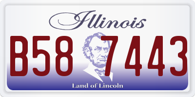 IL license plate B587443