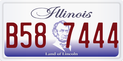 IL license plate B587444