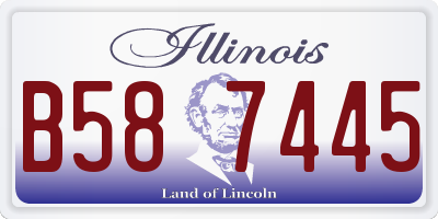 IL license plate B587445