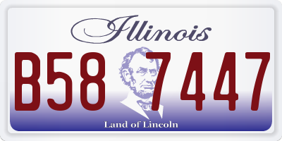 IL license plate B587447