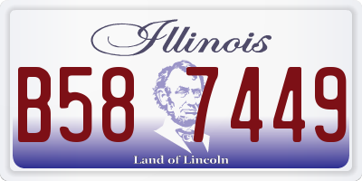 IL license plate B587449
