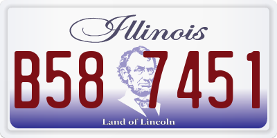 IL license plate B587451