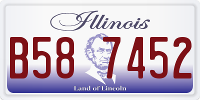 IL license plate B587452