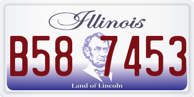 IL license plate B587453