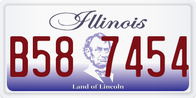 IL license plate B587454