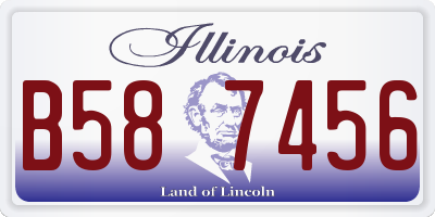 IL license plate B587456