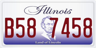 IL license plate B587458