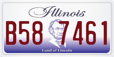 IL license plate B587461