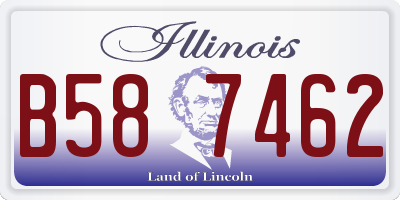 IL license plate B587462