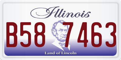 IL license plate B587463