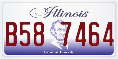 IL license plate B587464