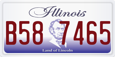 IL license plate B587465