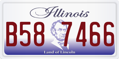 IL license plate B587466