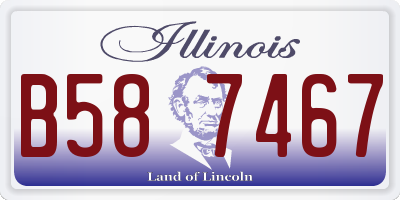 IL license plate B587467