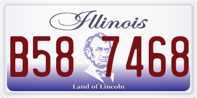 IL license plate B587468