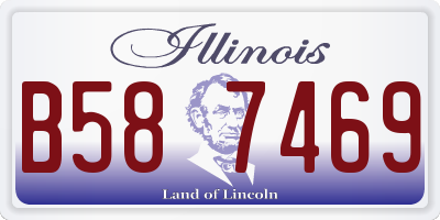 IL license plate B587469