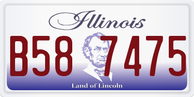 IL license plate B587475