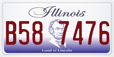 IL license plate B587476
