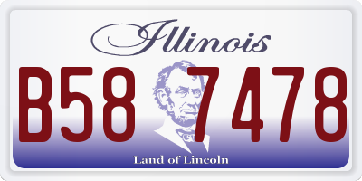 IL license plate B587478