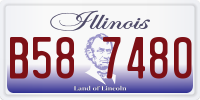 IL license plate B587480