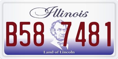 IL license plate B587481