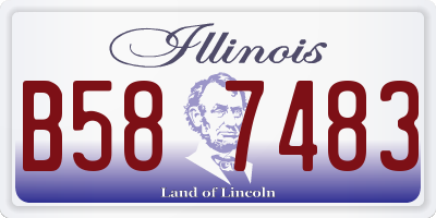IL license plate B587483