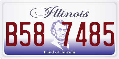 IL license plate B587485