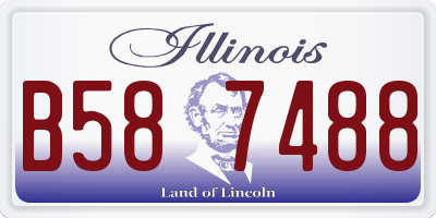 IL license plate B587488