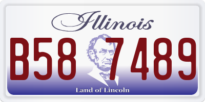 IL license plate B587489