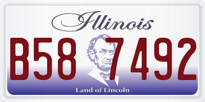 IL license plate B587492