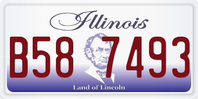 IL license plate B587493