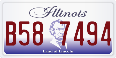 IL license plate B587494