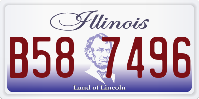 IL license plate B587496