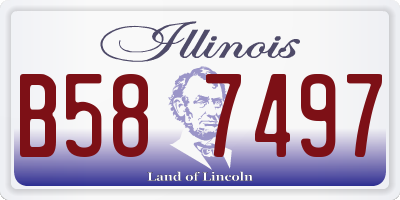 IL license plate B587497