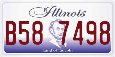 IL license plate B587498