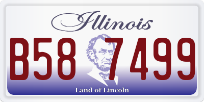 IL license plate B587499