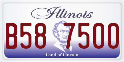 IL license plate B587500
