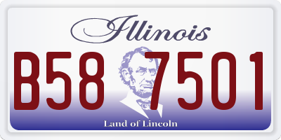 IL license plate B587501