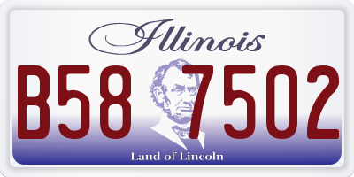 IL license plate B587502